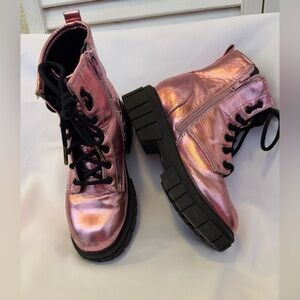 Madden Girl Metallic Pink Kids Boots